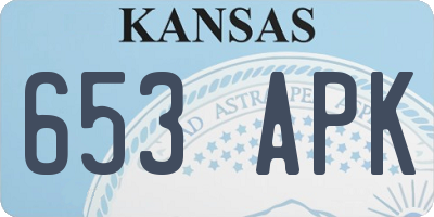 KS license plate 653APK