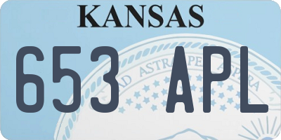 KS license plate 653APL