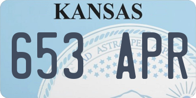 KS license plate 653APR