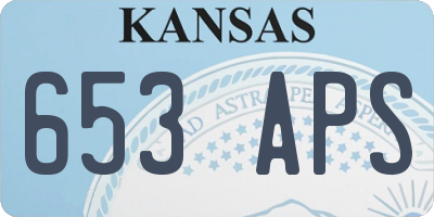 KS license plate 653APS