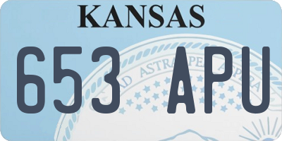 KS license plate 653APU