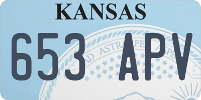 KS license plate 653APV