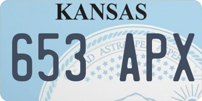 KS license plate 653APX