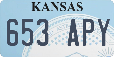KS license plate 653APY