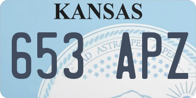 KS license plate 653APZ