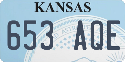 KS license plate 653AQE