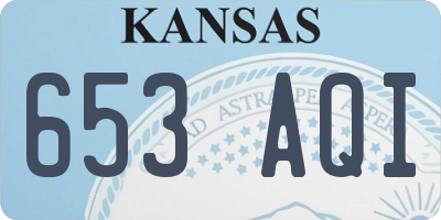 KS license plate 653AQI