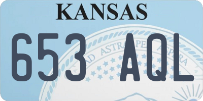 KS license plate 653AQL