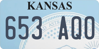 KS license plate 653AQO