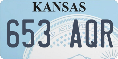 KS license plate 653AQR