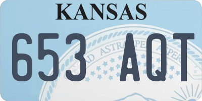 KS license plate 653AQT