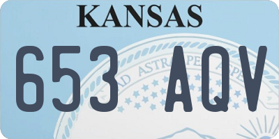 KS license plate 653AQV