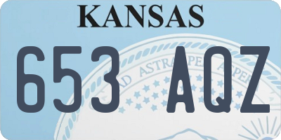 KS license plate 653AQZ