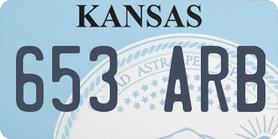 KS license plate 653ARB