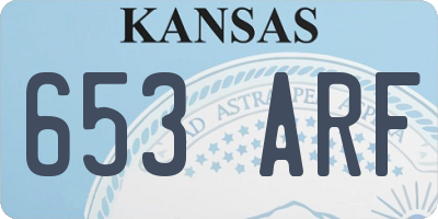 KS license plate 653ARF