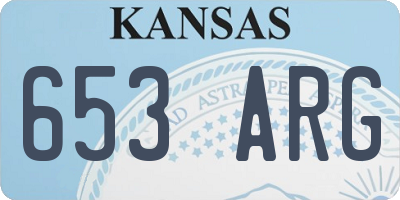 KS license plate 653ARG