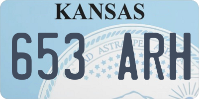KS license plate 653ARH