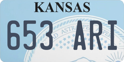 KS license plate 653ARI