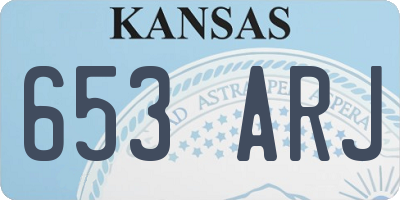 KS license plate 653ARJ