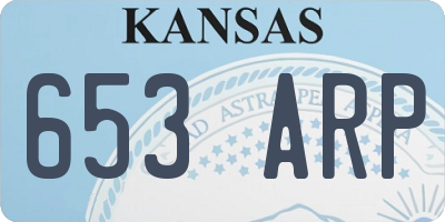 KS license plate 653ARP