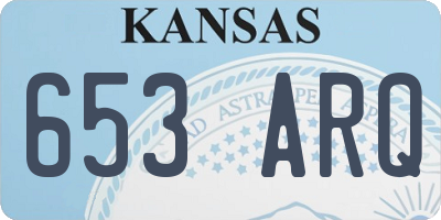 KS license plate 653ARQ