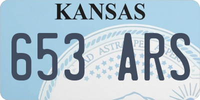 KS license plate 653ARS