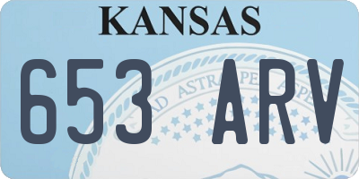 KS license plate 653ARV