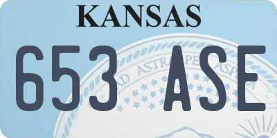 KS license plate 653ASE