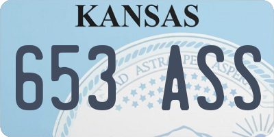 KS license plate 653ASS