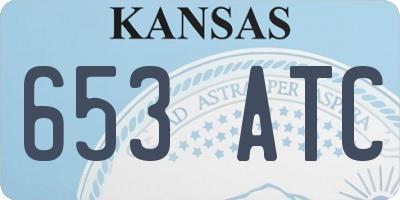 KS license plate 653ATC