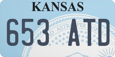 KS license plate 653ATD