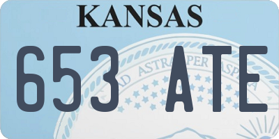 KS license plate 653ATE
