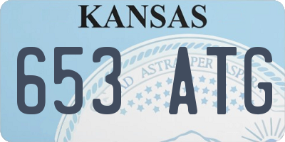 KS license plate 653ATG