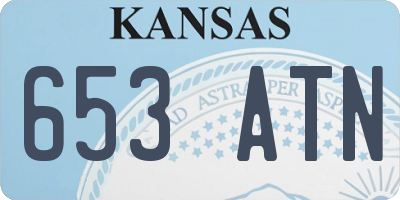 KS license plate 653ATN