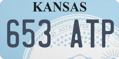 KS license plate 653ATP