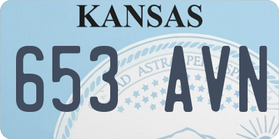 KS license plate 653AVN