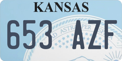 KS license plate 653AZF