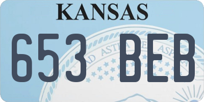 KS license plate 653BEB