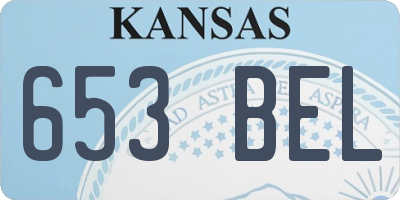 KS license plate 653BEL