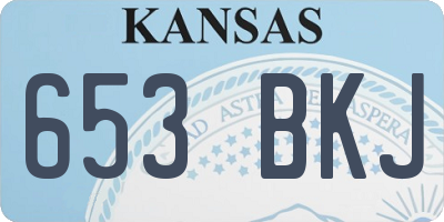 KS license plate 653BKJ