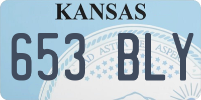 KS license plate 653BLY