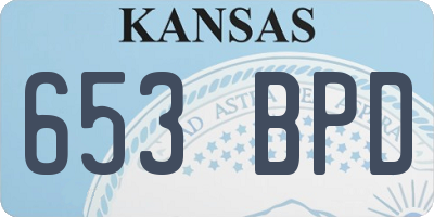 KS license plate 653BPD