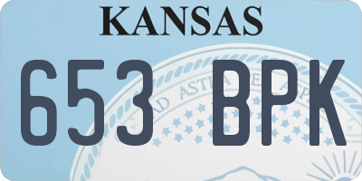 KS license plate 653BPK