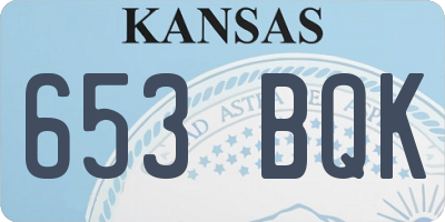 KS license plate 653BQK