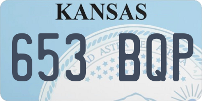 KS license plate 653BQP
