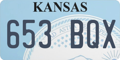 KS license plate 653BQX