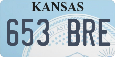 KS license plate 653BRE