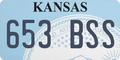 KS license plate 653BSS
