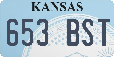 KS license plate 653BST