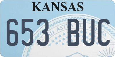 KS license plate 653BUC